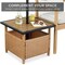 Best Choice Products Wicker Rattan Patio Side Table Outdoor Furniture for Garden, Pool, Deck w/ Umbrella Hole